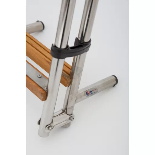 Stepenice za kosu 3 stupnja sklopive metalne tikovina 72x19cm EVA