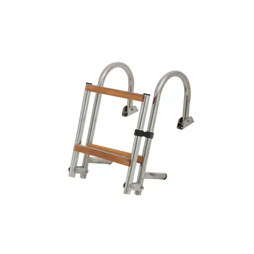 Stepenice za kosu 3 stupnja sklopive metalne tikovina 72x19cm EVA
