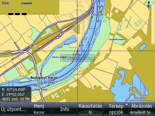 Duna Magyaro. Szlovákia digitális térkép Lowrance SOF