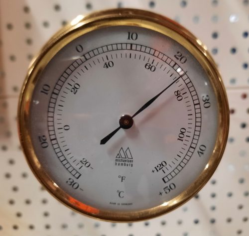 Hőmérő analóg réz 90mm