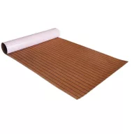 Podna obloga za čamac tikovina-crna 240x90x0,6 cm