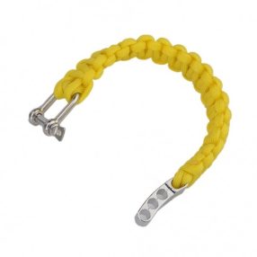 Podesiva žuta pletena narukvica s kopčom