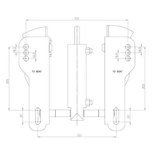 STRONGER hidraulična dizalica motora Jack Plate HL 2000 STR