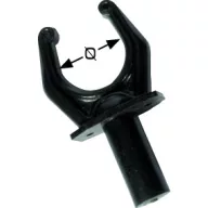 Kormilo s podlogom od crne plastike 52 mm