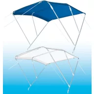 Bimini krov s 3 krakova plavi 180x200x140 cm