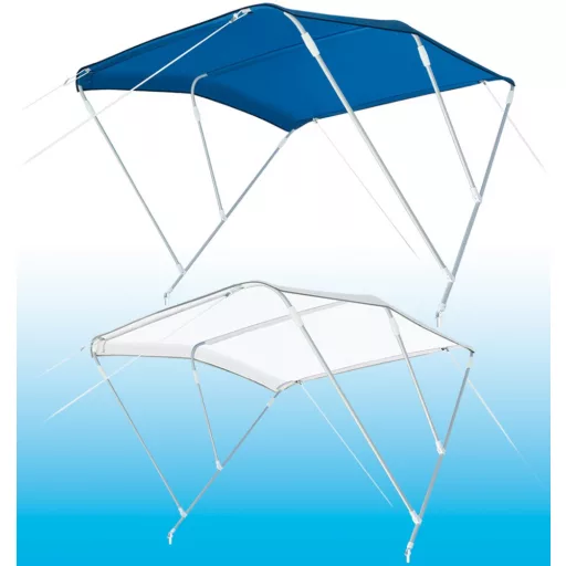 Bimini krov s 3 krakova plavi 180x200x140 cm