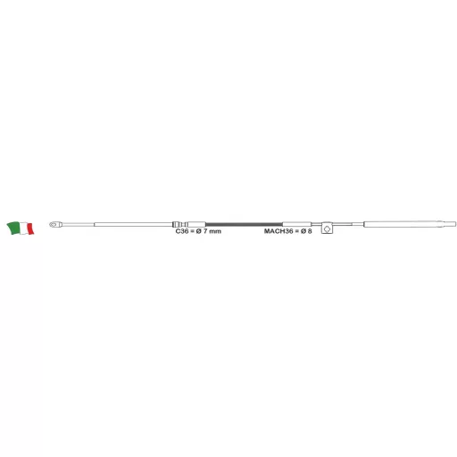 Kabel za gas i mjenjač C36 / 18 stopa Mercury