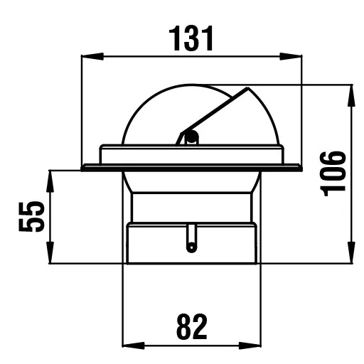 Kompas Riviera BA1 ugrađeni crni 130 mm