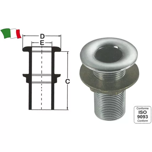Izlazna cijev kroz kućište čelik 1/2 inča