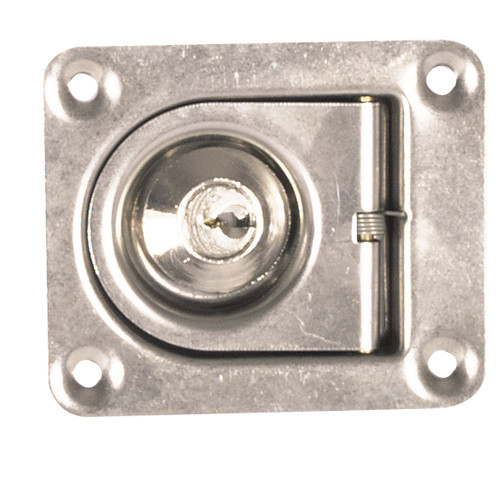 Fedélnyitó retesz kulccsal inox 55x65 mm EVA
