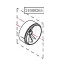 Haswing Cayman B55,T55, B55 GPS, B80 GPS kućište stezaljke osovine bijelo HSW