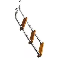 Ljestve za čizme 4 stupnja metal-teak 90x23 cm