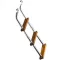 Ljestve za čizme 4 stupnja metal-teak 90x23 cm