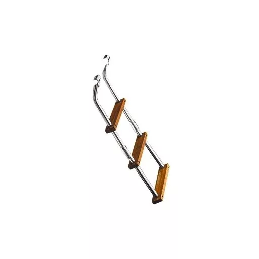 Ljestve za čizme 4 stupnja metal-teak 90x23 cm