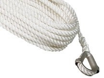Kikötő kötél PE acél kötélszívvel 35 m fehér CH