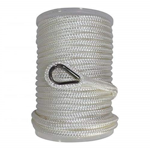 Horgony kötél PE acél kötélszívvel 10 mm/30 m fehér CPL