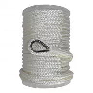 Sidreno uže s PE čeličnim užetom 14 mm/40 m bijelo