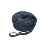 Uže za sidro PE s čeličnim užetom 14 mm/40 m tamnoplavo