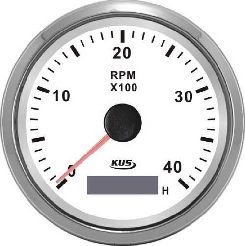 Fordulatszám és üzemóra-mérő KUS 4000 RPM inox-fek EVA
