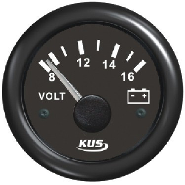 Feszültségmérő KUS 8-16 V fekete EVA