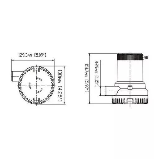 Pumpa za bilge 2000 GPH 12/24V