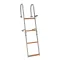 Ljestve za čizme s 4 stepenice, metalno-teak drška 110 cm