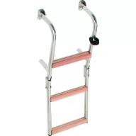Ljestve za čizme 3 stupnja metal-teak 64x26cm