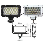 Reflektor s postoljem 24 LED aluminij bijeli
