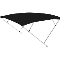Krovni krov Bimini dvostruki okvir crni 225x150-170x129 cm
