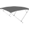 Krov Bimini s dvostrukim okvirom tamnosivi 225x150-170x129 cm
