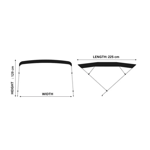 Krov Bimini bež 225x190-210x129 cm EVA