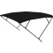 Bimini tető dupla keret fekete fekete cső 225x190-210x129 cm EVA