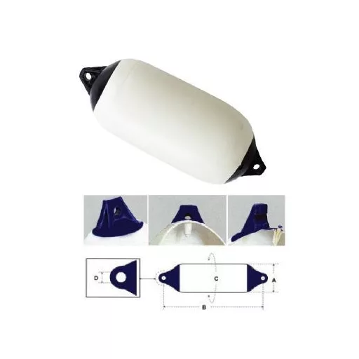 Fenderl 9 x 31 cm bijeli s plavim krajem