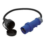 Adapter kabel 0,5 m CEE utikač > Schuko spojka