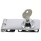 Zár pántos kulccsal inox 80 x 30 mm LIN