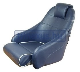 Ülés Flip-up zsebbel talp nélkül fehér, kék varrás LIN