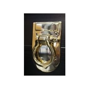 Kopogtató sekli forma sárgaréz 17x10 cm VVL